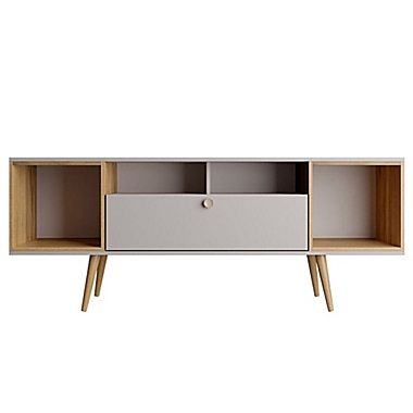 Manhattan Comfort&copy; Theodore 62.99-Inch TV Stand in Off-White/Cinnamon. View a larger version of this product image.