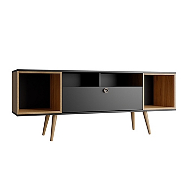 Manhattan Comfort&copy; Theodore 62.99-Inch TV Stand in Black/Cinnamon. View a larger version of this product image.