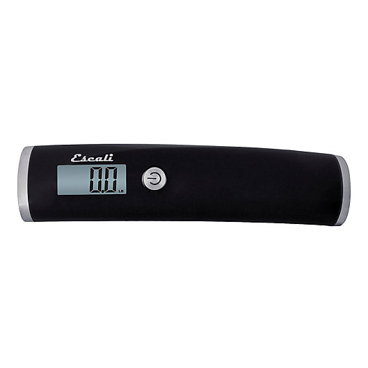 Alternate image 1 for Escali® Velo 110-Pound Weight Limit Portable Luggage Scale in Black