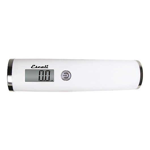 Alternate image 1 for Escali® Velo 110-Pound Weight Limit Portable Luggage Scale in White