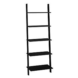 Manhattan Comfort Cooper Ladder Bookcase in Black