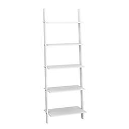 Manhattan Comfort Cooper Ladder Bookcase in White