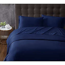 Truly Calm® Truly Calm Antimicrobial 4-Piece Queen Sheet Set in Navy