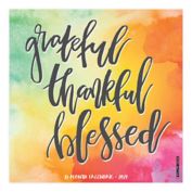 2021 Grateful Thankful Blessed Wall Calendar