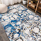 Alternate image 3 for JONATHAN Y Pebble Navy & Gray Marbled Abstract Dark Gray/Blue 8&#39; x 10&#39;Area Rug
