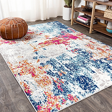 JONATHAN Y Sunset Modern Abstract Blue/Multi 8&#39; x 10&#39;Area Rug. View a larger version of this product image.
