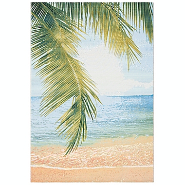 Safavieh Barbados Tropical 8&#39; x 10&#39;5&quot; Indoor/Outdoor Area Rug in Gold. View a larger version of this product image.