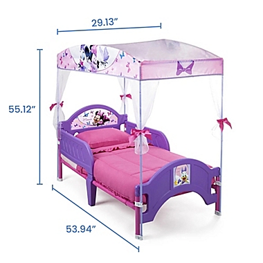 Delta Children&reg; Disney&reg; Minnie Mouse Canopy Toddler Bed in Pink. View a larger version of this product image.