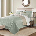 Alternate image 1 for Camber Medallion 4-Piece Reversible Twin Quilt Set in Seaglass