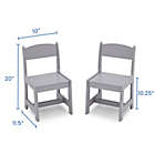 Alternate image 3 for Delta Children&reg; MySize Wood Kids Chairs in Grey (Set of 2)