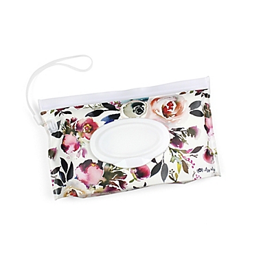 Itzy Ritzy&reg; Take &amp; Travel Pouch Reusable Wipes Case in Blush Floral. View a larger version of this product image.