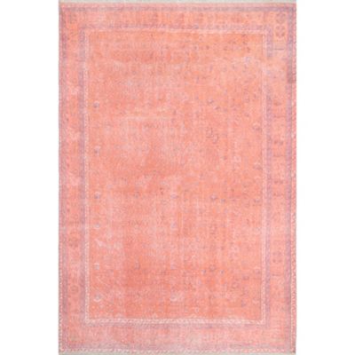Luxury Soft Cotton Tail Bath Rug Coral 18" x 27" Accentuary 