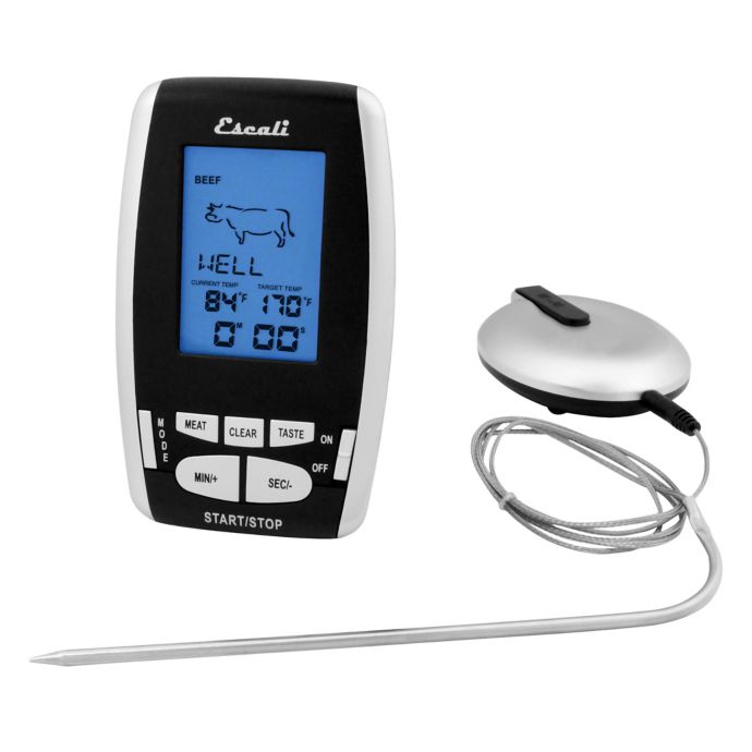 Escali® Wireless Thermometer and Timer in Silver/Black Bed Bath and Beyond Canada