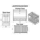 Alternate image 2 for Jasper Twin to King Daybed with Top Bunk and Storage in Dove Grey