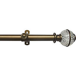 MyHome Camino Lancaster Adjustable Single Curtain Rod Set in Antique Gold
