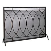 Fireplace Screen in Antique Black