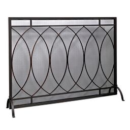 Fireplace Screen in Antique Black