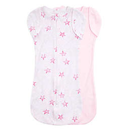 aden + anais™ essentials easy swaddle™ Newborn 2-Pack Snug Swaddles in Pink