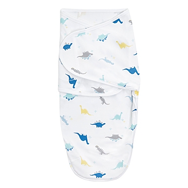 aden + anais&trade; essentials Size 0-3M 3-Pack Dino-Rama Wrap Swaddles in Blue. View a larger version of this product image.