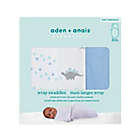 Alternate image 1 for aden + anais&trade; essentials Size 0-3M 3-Pack Dino-Rama Wrap Swaddles in Blue