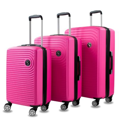 pink hardside luggage set