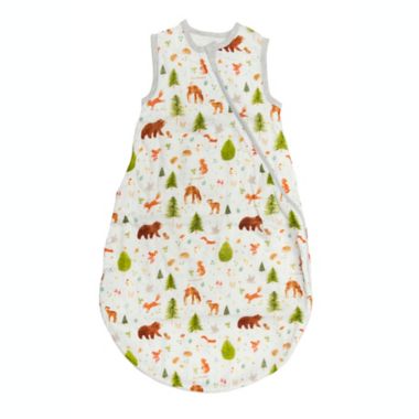 Loulou Lollipop Size 3-12 M Lightweight Muslin Sleep Bag in Forest Friends. View a larger version of this product image.