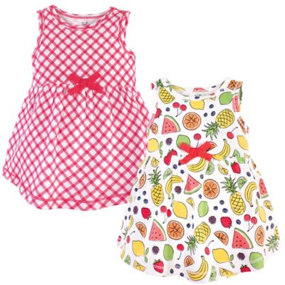 Touched by Nature&reg; Size 0-3M 2-Pack Fruit Sleeveless Organic Cotton Dresses