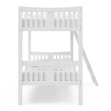 Storkcraft&reg; Caribou Twin Bunk Bed in White. View a larger version of this product image.