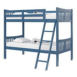 Storkcraft Caribou Twin Bunk Bed in Navy