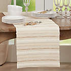 Alternate image 1 for Saro Lifestyle Woven Stripe 72-Inch Table Runner in Beige