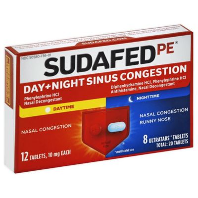 Sudafed PE&reg; 20-Count Sinus Congestion Day + Night