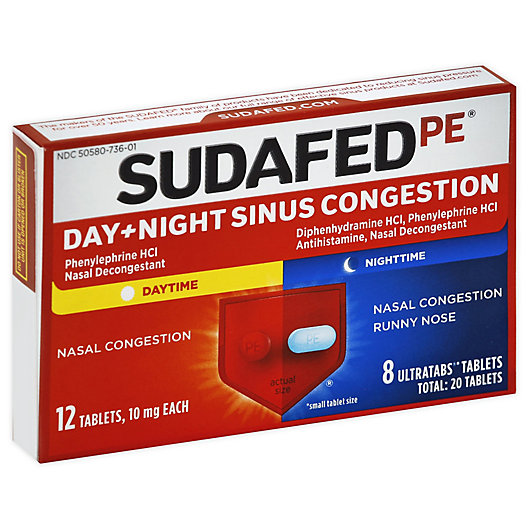 Alternate image 1 for Sudafed PE® 20-Count Sinus Congestion Day + Night