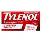 Alternate image 1 for Tylenol&reg; Extra Strength 100-Count 500 mg Pain Reliever Caplets