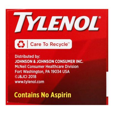 Tylenol&reg; Extra Strength 100-Count 500 mg Pain Reliever Caplets. View a larger version of this product image.