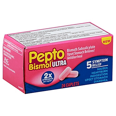 Pepto Bismol&reg; Ultra 24-Count Caplets for 5 Symptom Relief. View a larger version of this product image.