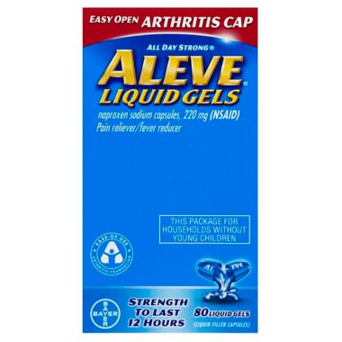 Aleve&reg; All Day Strong&reg; Liquid Gels 80-Count 220 mg Capsules with Easy-Open Arthritis Cap. View a larger version of this product image.