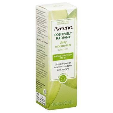 Aveeno&reg; Positively Radiant&reg; 1 fl. oz. Daily Moisturizer Sunscreen SPF 30. View a larger version of this product image.