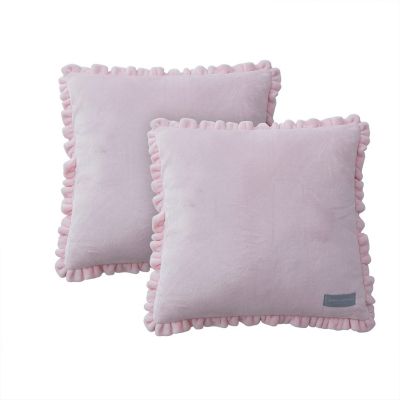 pink ruffle pillow