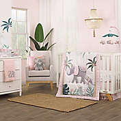 NoJo&reg; Tropical Princess 4-Piece Crib Bedding Set in Pink/White