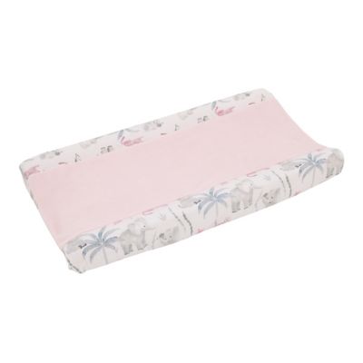NoJo&reg; Tropical Princess Changing Pad Cover in Pink/White