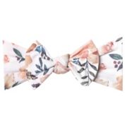 Copper Pearl&trade; Newborn Autumn Knot Bow Headband in White