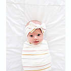 Alternate image 1 for Copper Pearl&trade; Newborn Piper Knot Bow Headband in White