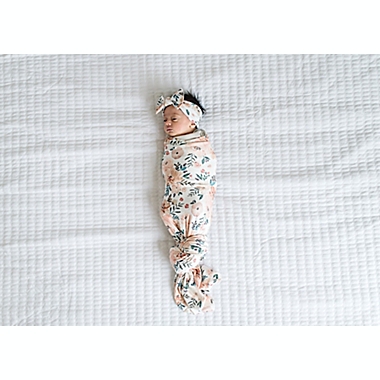 Copper Pearl&trade; Newborn Autumn Knot Bow Headband in White. View a larger version of this product image.