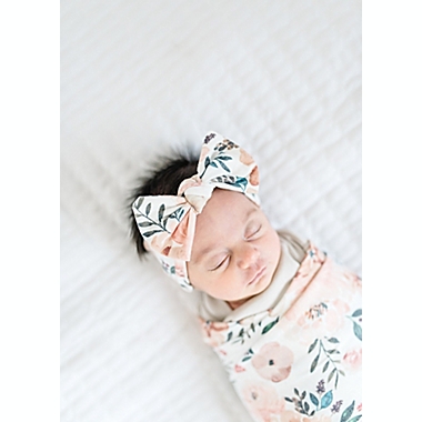 Copper Pearl&trade; Newborn Autumn Knot Bow Headband in White. View a larger version of this product image.