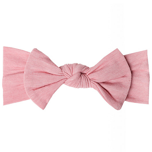 Alternate image 1 for Copper Pearl™ Newborn Darling Knot Bow Headband in Pink