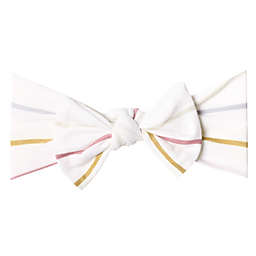 Copper Pearl™ Newborn Piper Knot Bow Headband in White