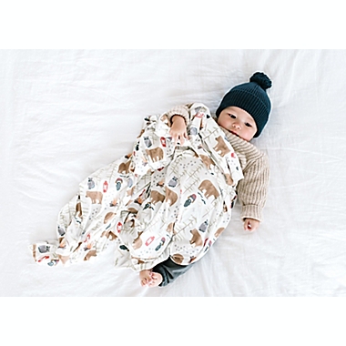 Copper Pearl&trade; Lumberjack Swaddle Blanket in White. View a larger version of this product image.