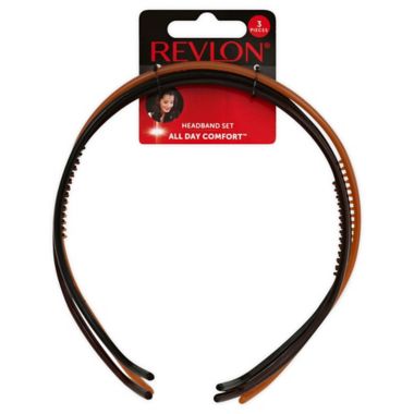 Revlon&reg; Essentials 3-Pack Thin No-Headache Headbands. View a larger version of this product image.
