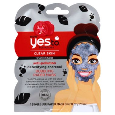 Yes to&reg; Tomatoes Anti-Pollution 1-Count Detoxifying Charcoal Bubbling Paper Mask. View a larger version of this product image.