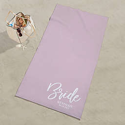 Classic Elegance Wedding Party 30-Inch x 60-Inch Personalized Beach Towel